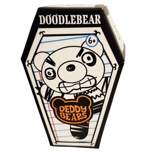 Deddy Bears Doodlebear Series 3 5 inch Coffin Plush Toy Black White 4244